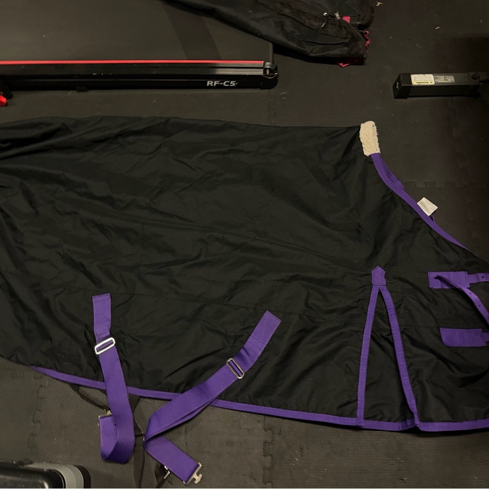 Black and Purple Pony  Blanket
